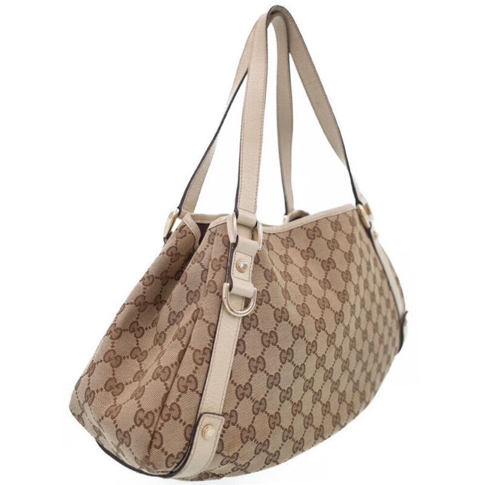 Gucci Abbey Bag Leather Tote Brown Beige ssima